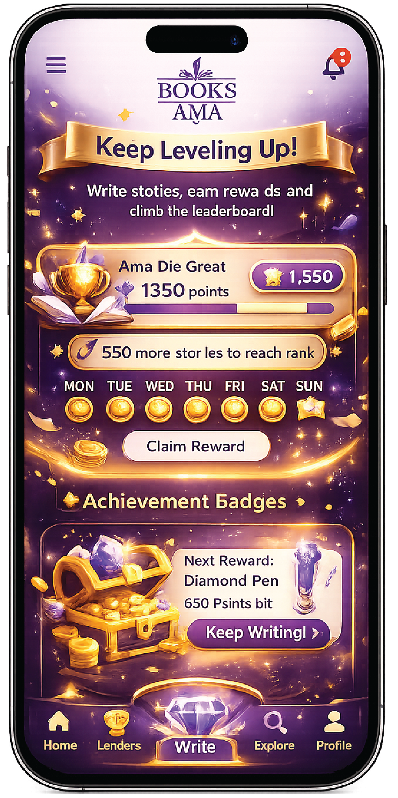 BooksByAma Library screen